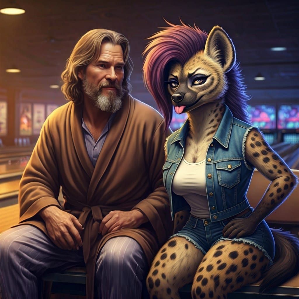 The Dude in Chic Noir Bathrobe Scene