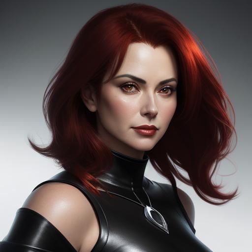 Glamorous Portrait in Hyperdetailed Art Nouveau Style