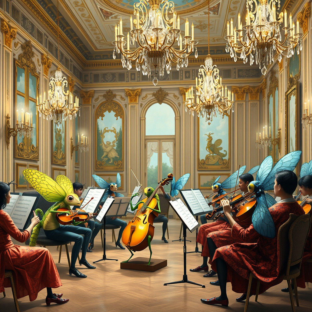 Insect Philharmonic Orchestra in Versailles Ballroom