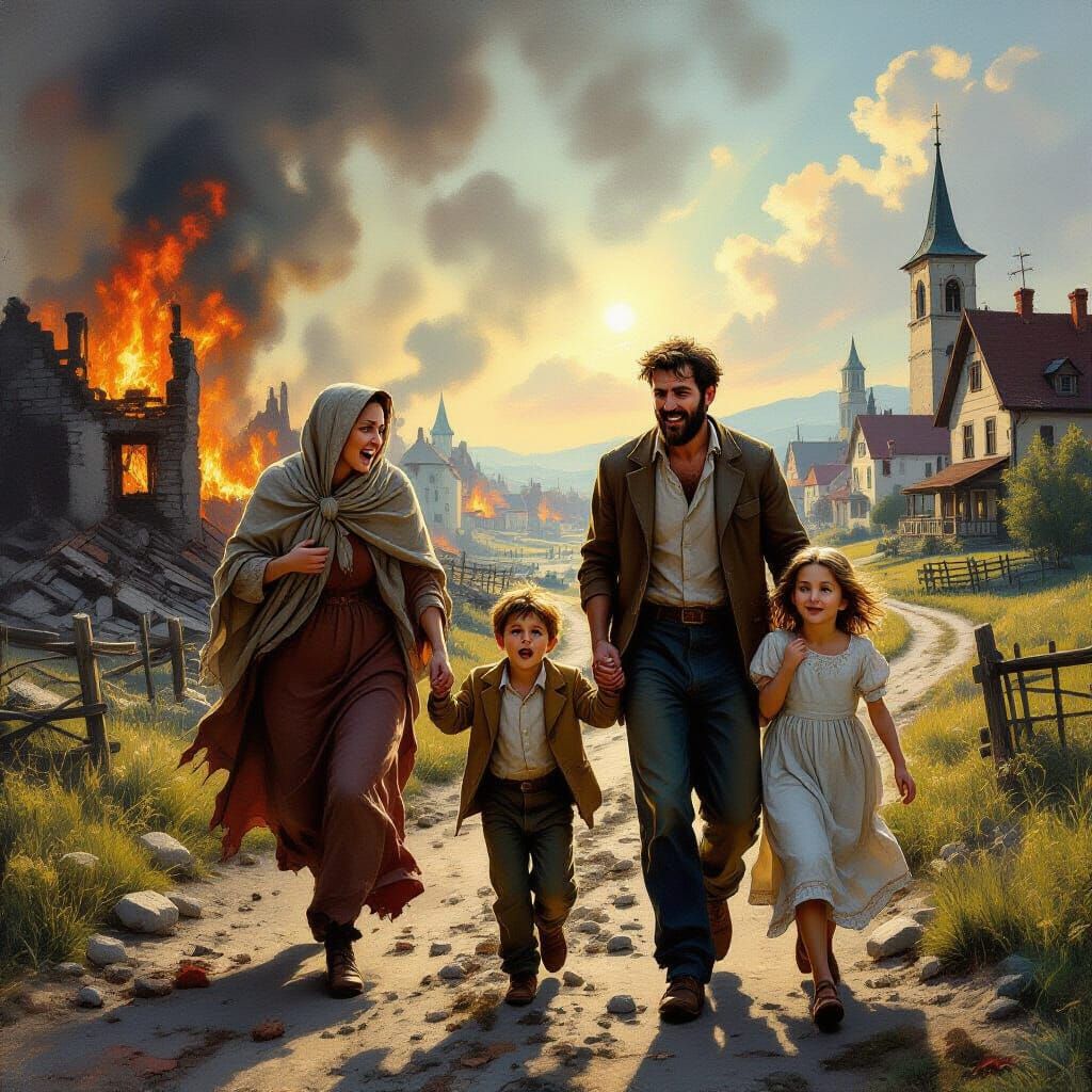 Family Escapes Gloom for Sunny Town