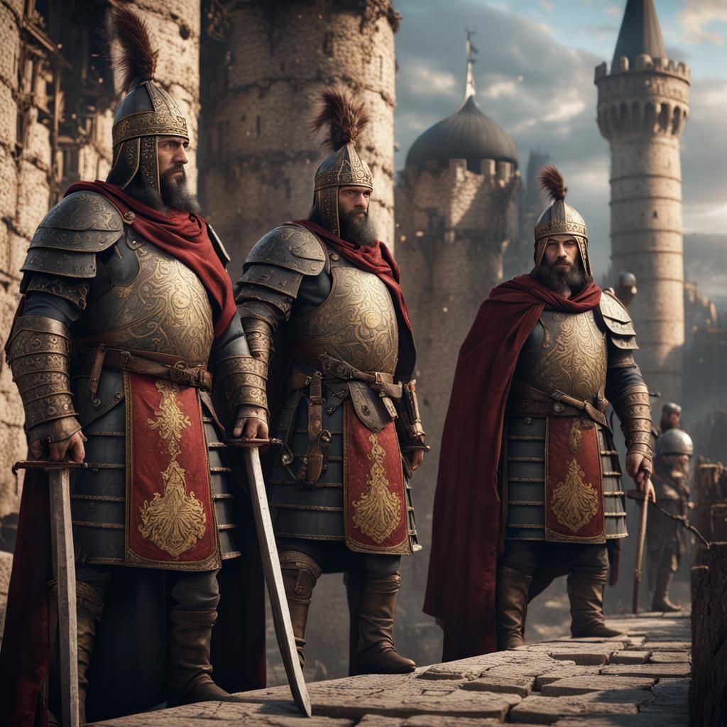 Varangian Guard Defends Constantinople: Detailed Matte Paint...