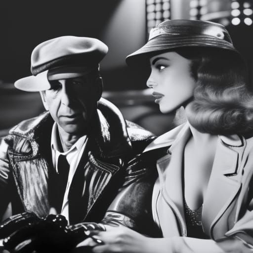 Casablanca Reimagined: A Cyberpunk 2099 Film Still
