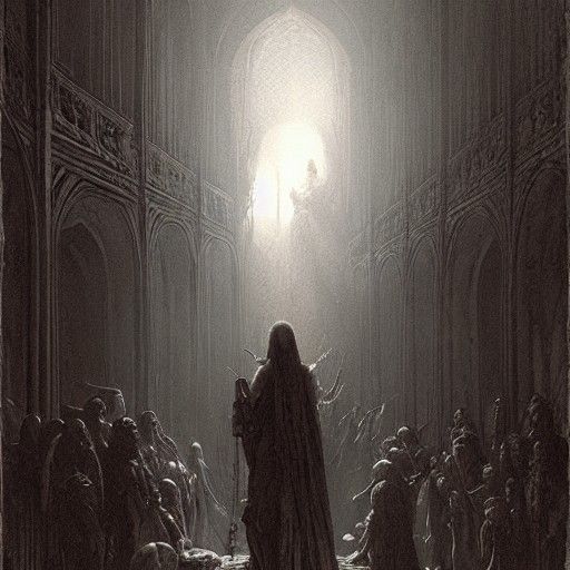 Horror Scene in Style of Doré and Rutkowski