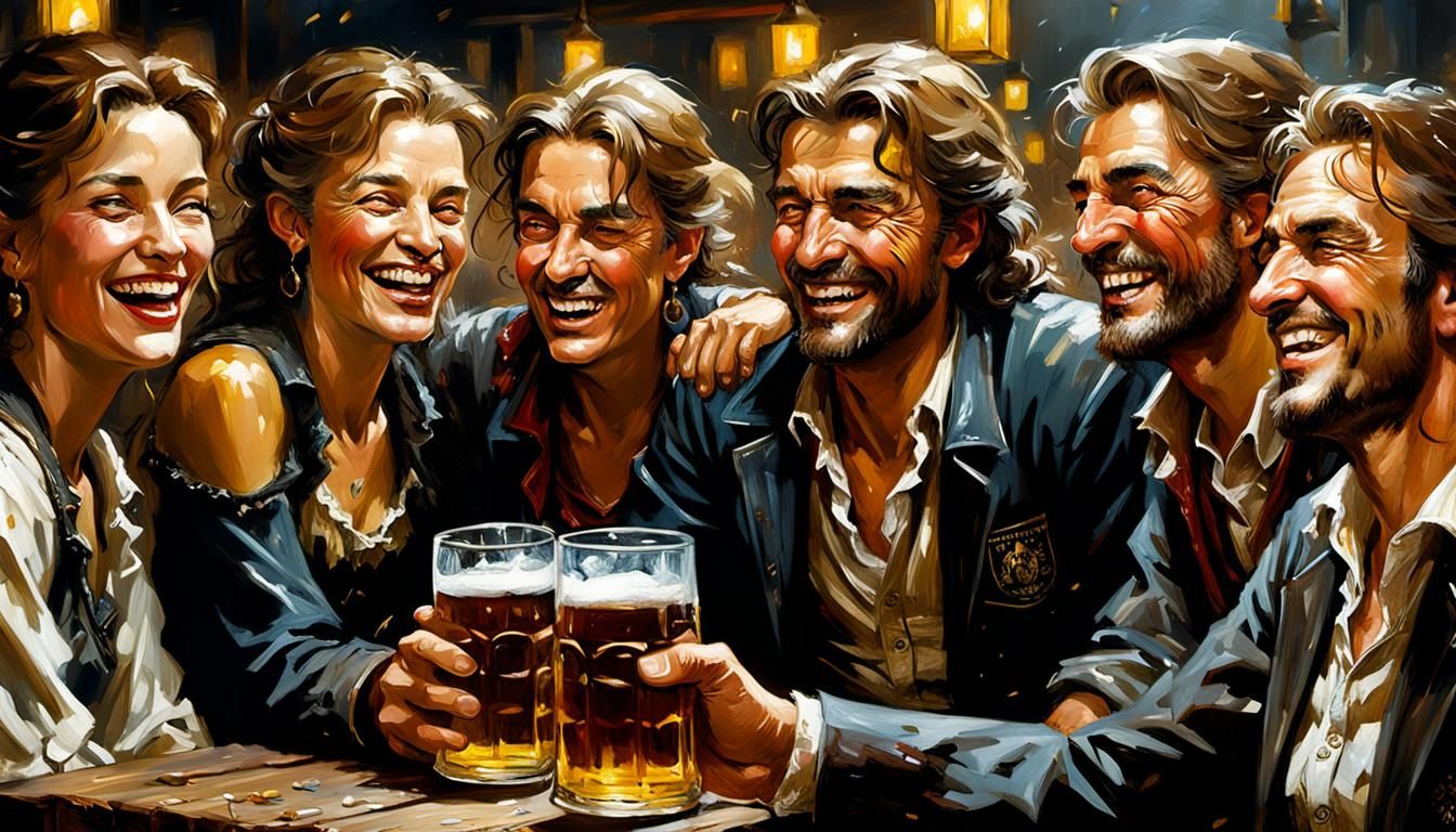 Oktoberfest Celebration: A Detailed Portrait in Dynamic Ligh...