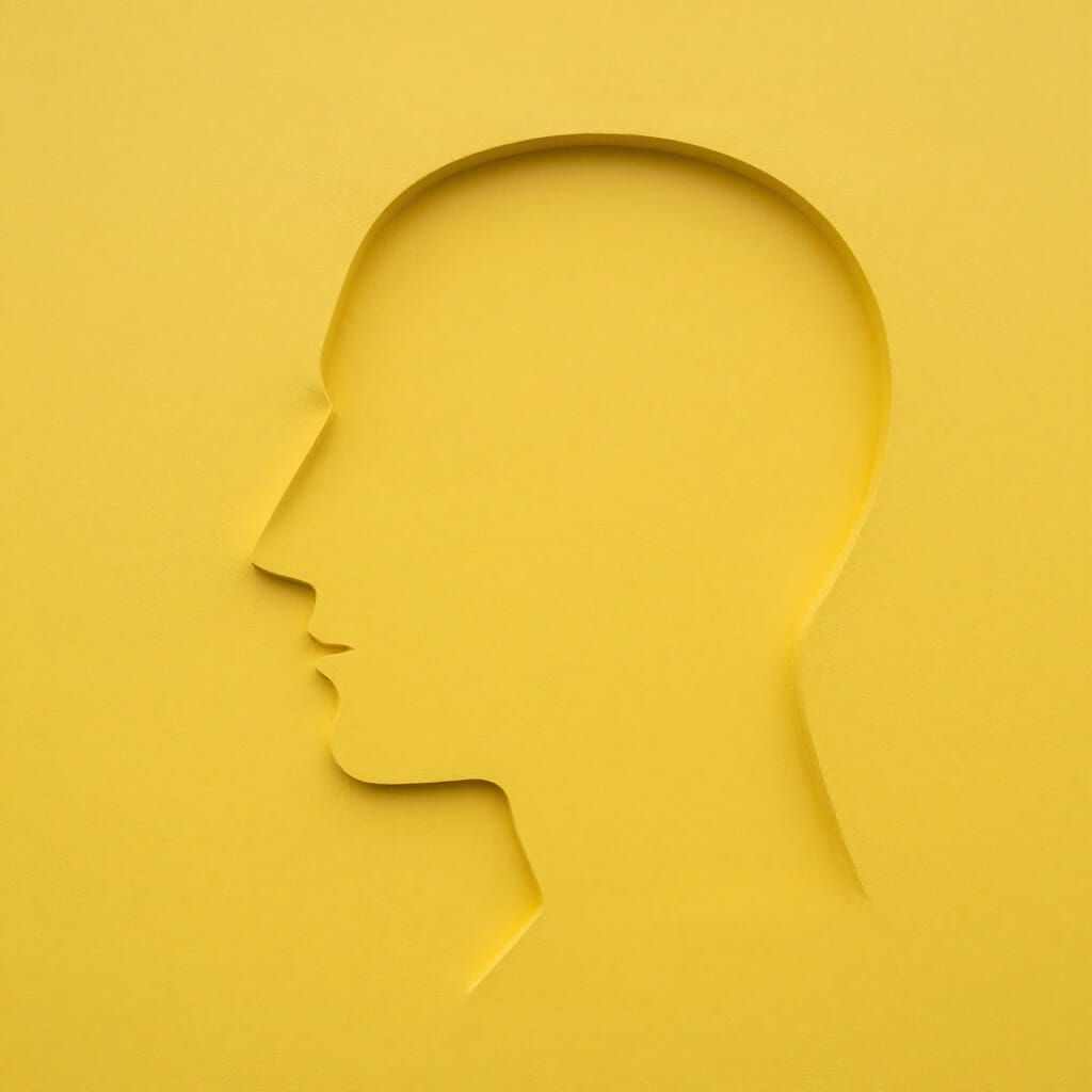 Minimalist Profile Sculpture in Negative Space