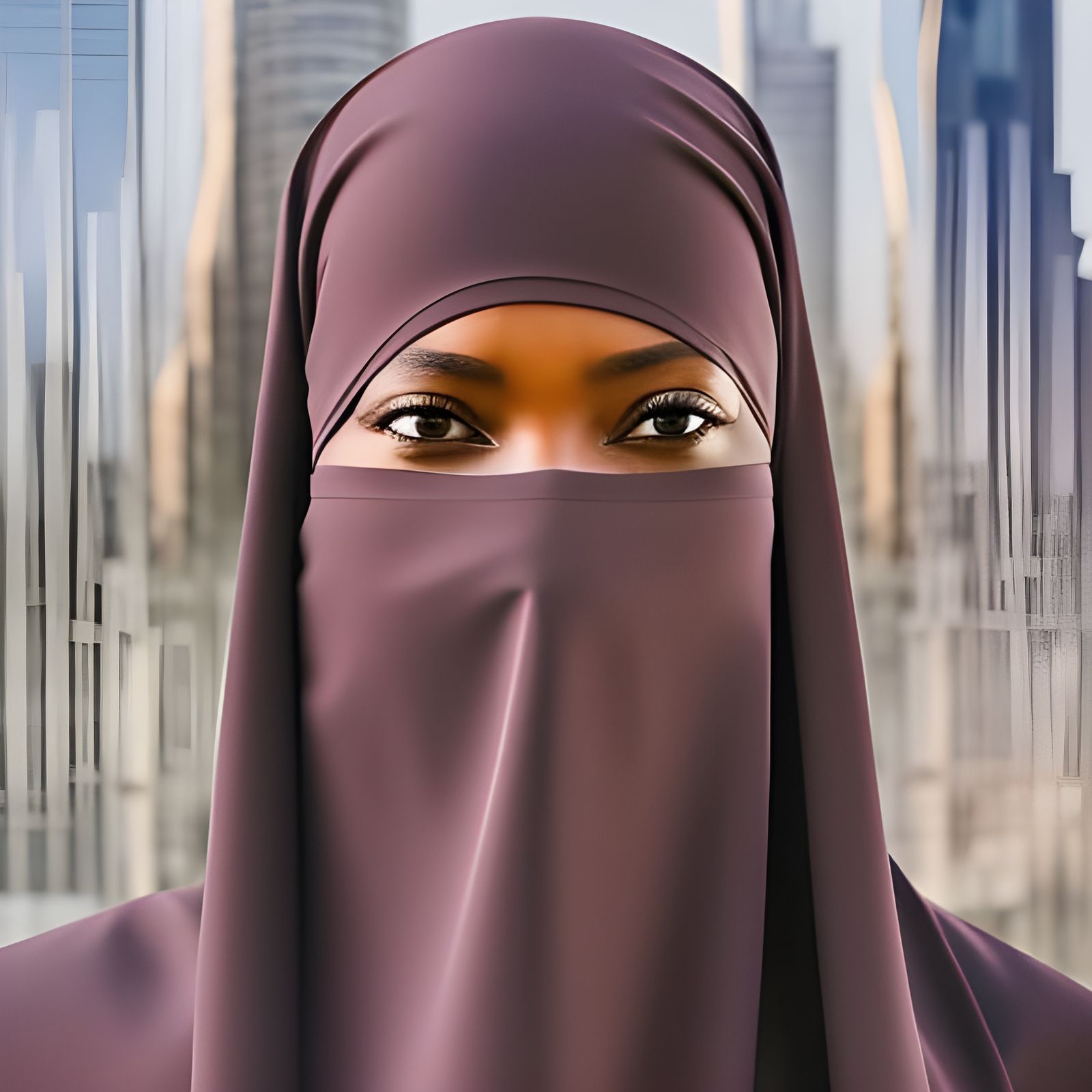 Beautiful African Woman in Niqab Portrait