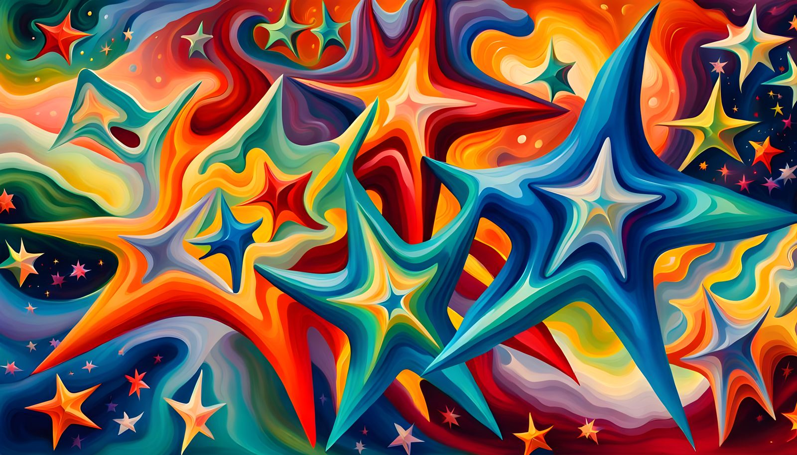 Celestial Star Cluster Formation as Impasto Painting