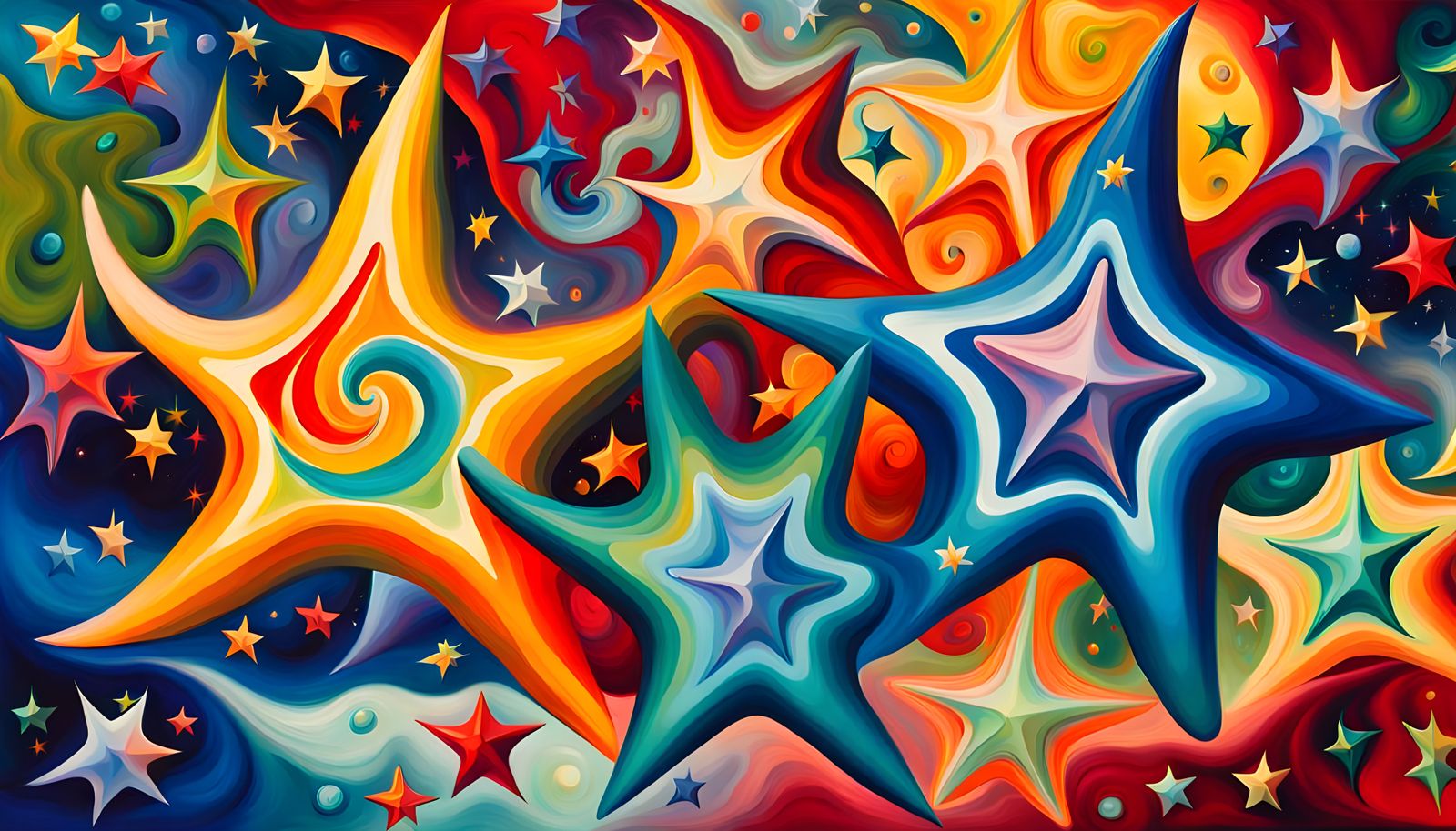 Celestial Star Cluster Formation in Impasto Style