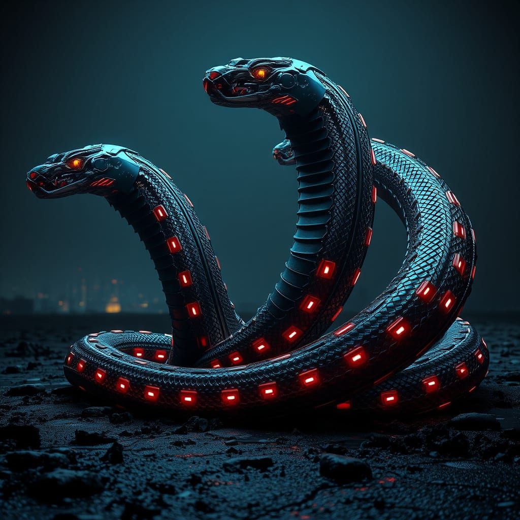 Cyber Serpents Rise from Dystopian Underworld