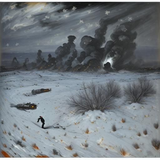 Tanks in Snow: Expressionist Art on Life and Death