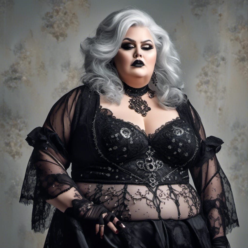 Photorealistic Image of a Mature Gothic Woman