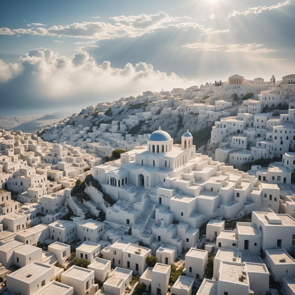 Glass and Fog City: Ancient Greek Dreamscape