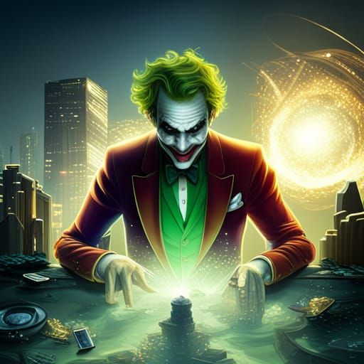 Joker Card Game in Detailed Matte Painting