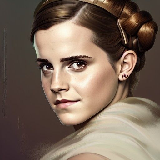 Detailed Portrait as Jabba Princess Leia