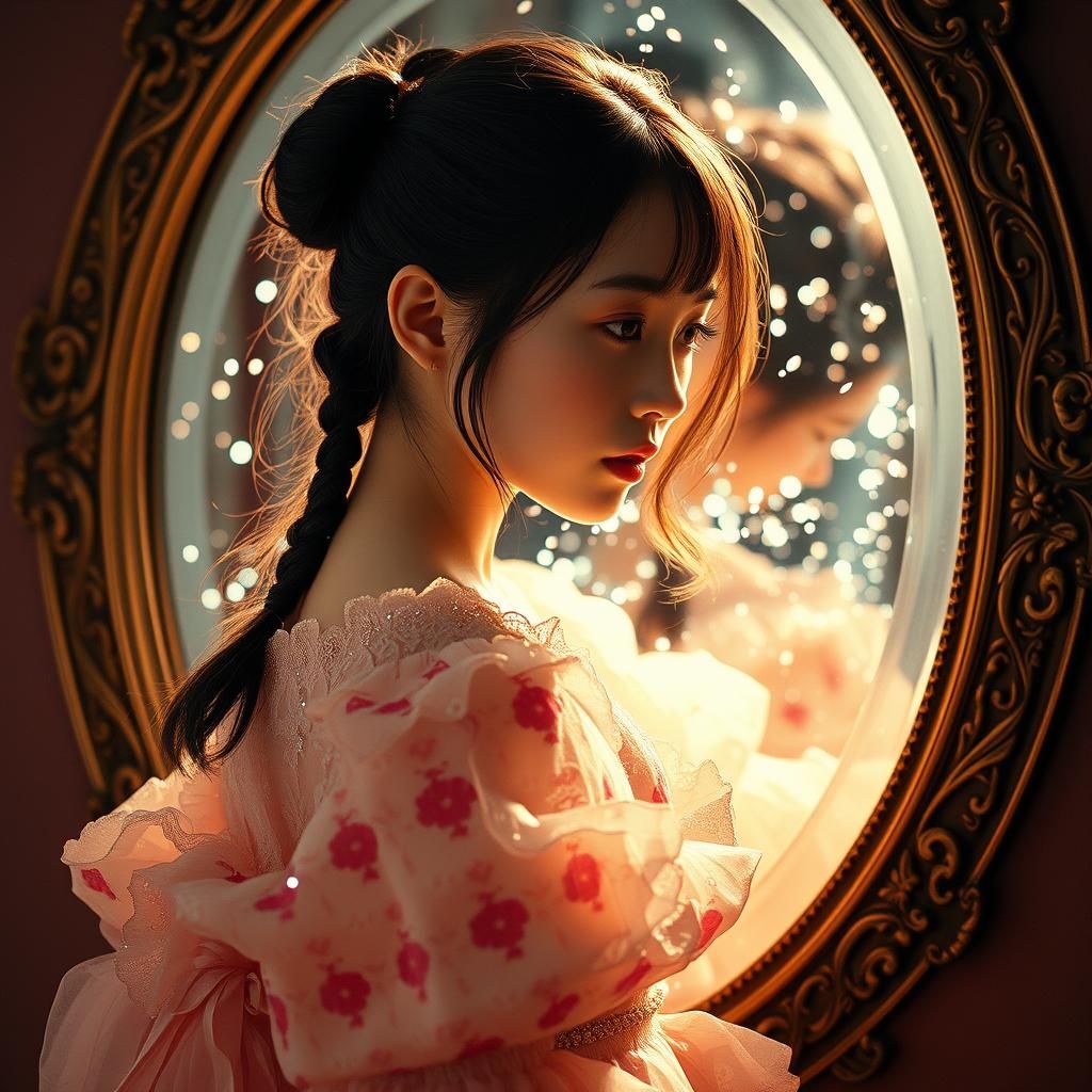 Magical Girl Transformation in Anime Style