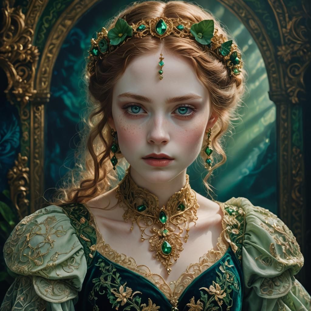 Victorian Girl Portrait in Ethereal Lighting