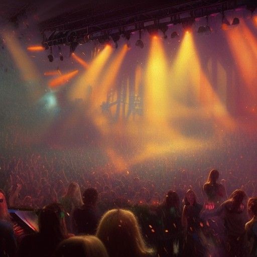 Rock Band on Stage in Ethereal Fantasy Style