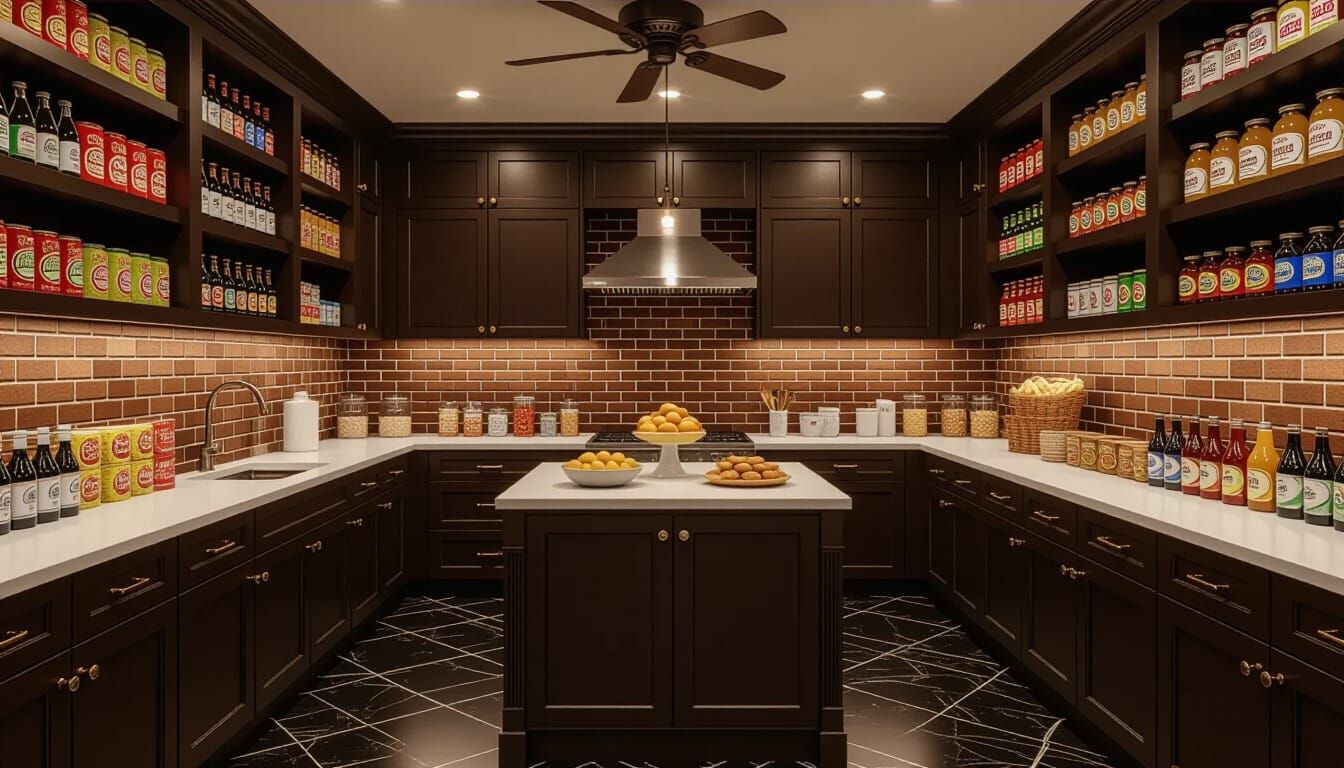 Victorian Storage Room Filled with Groceries in Digital Pain...