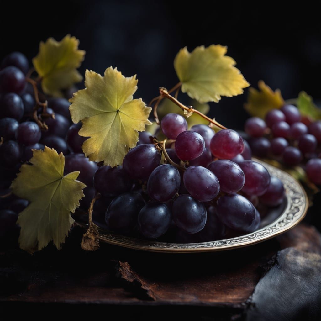 Dark Romantic Grape in Ethereal Sunlight