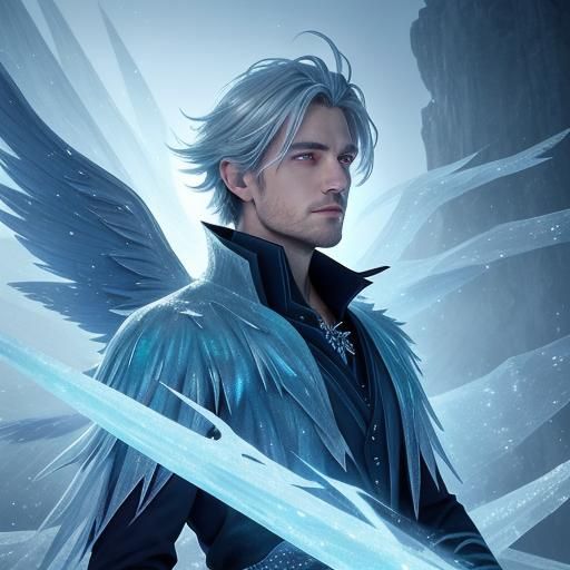 Handsome Ice Fairy with Crystalline Wings