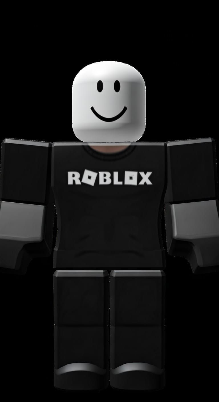 Minimalist Bald Roblox Avatar with Smiley Face