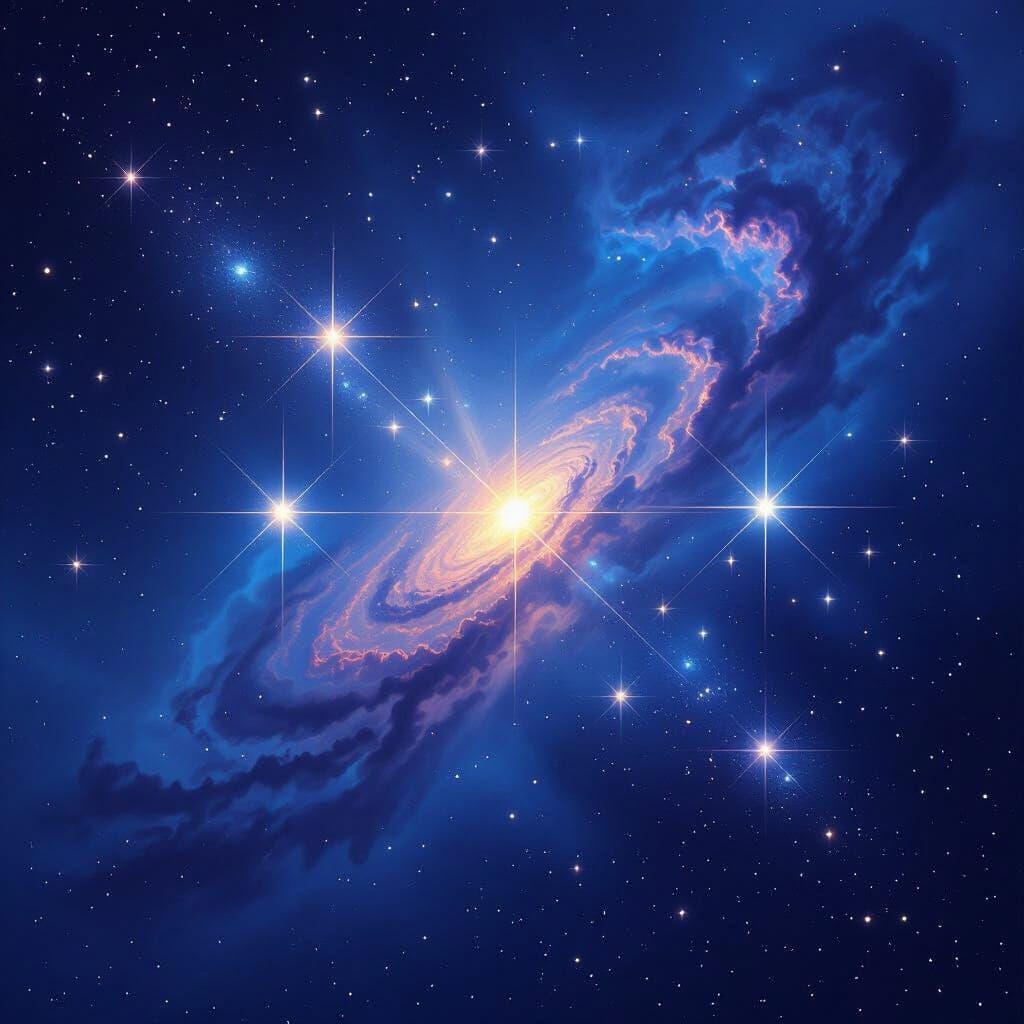 Orion Belt Celestial Jewels in Cosmic Fantasy Style