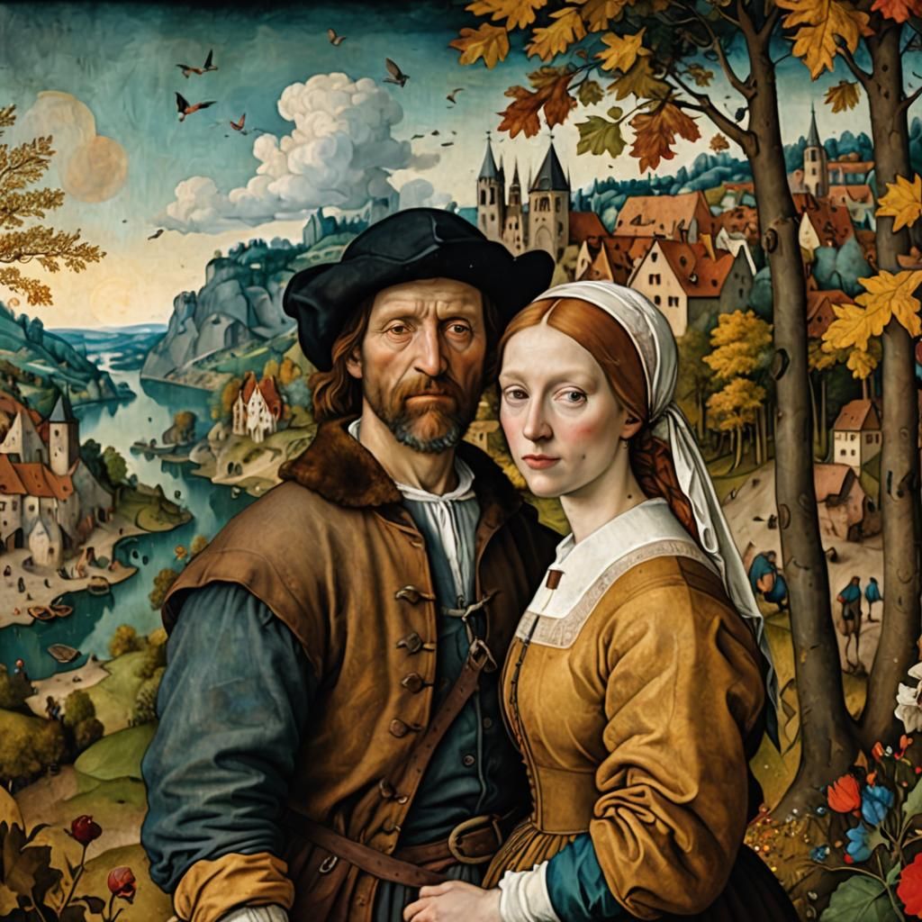 Romantic Self-Portrait in Renaissance Style