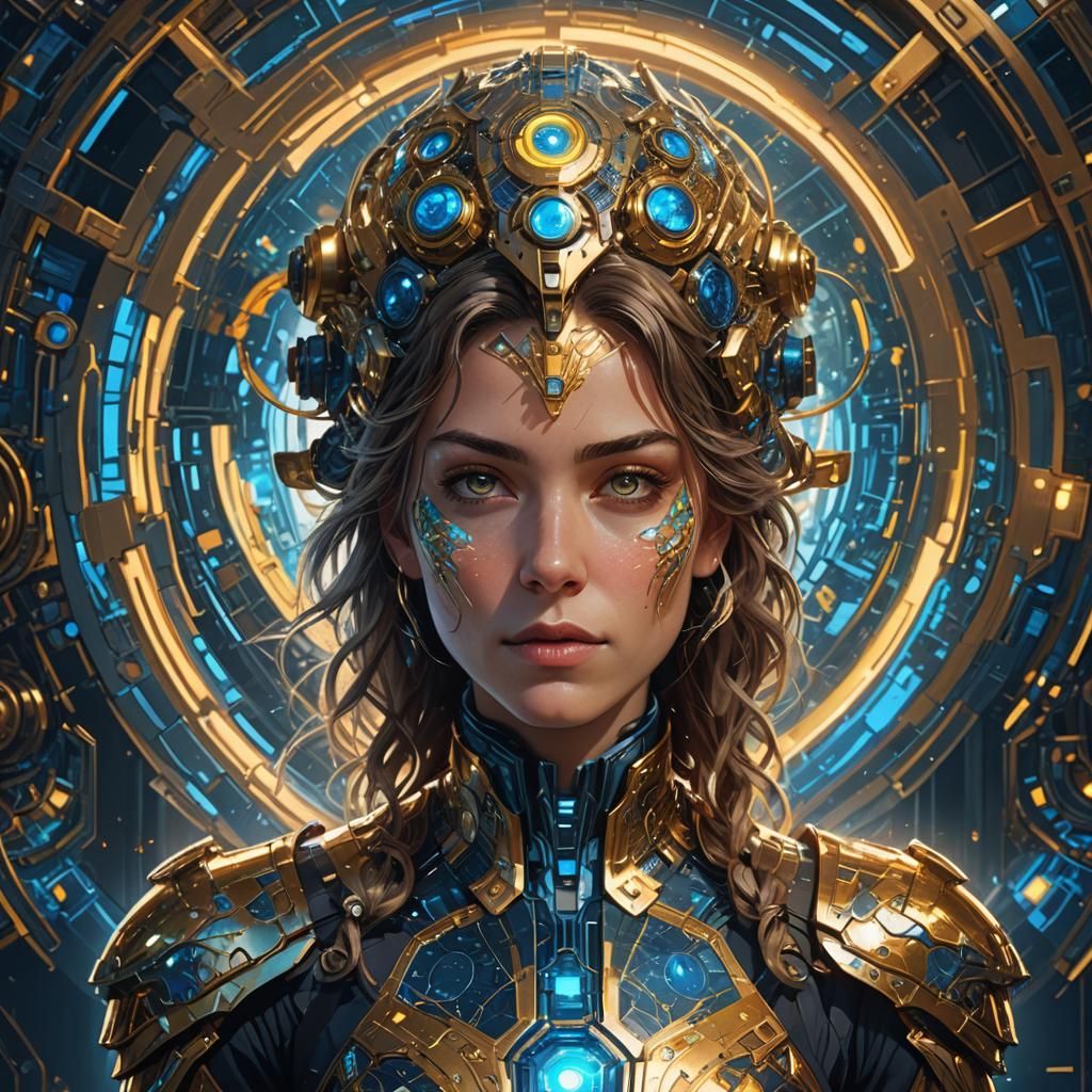 Sigma Portrait in High-Tech Lab with Unreal Engine Effects