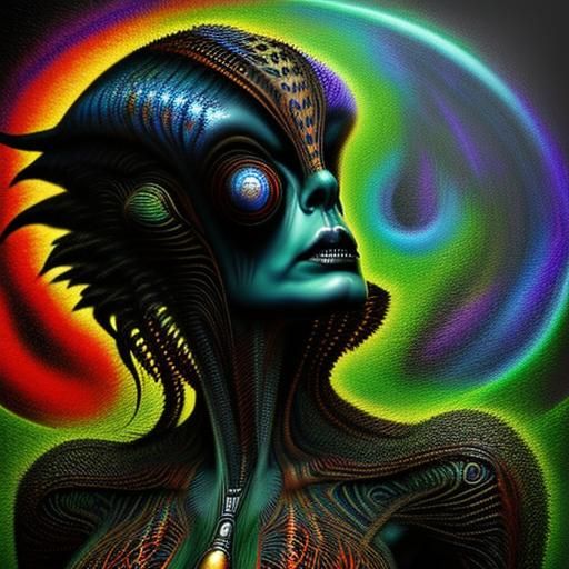 Hyperreal Portrait of an Aboriginal Beauty