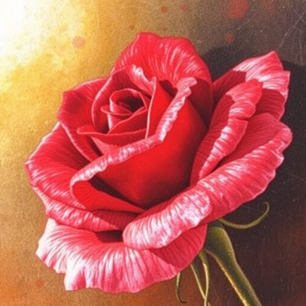 Vibrant Red Rose with Delicate Petals