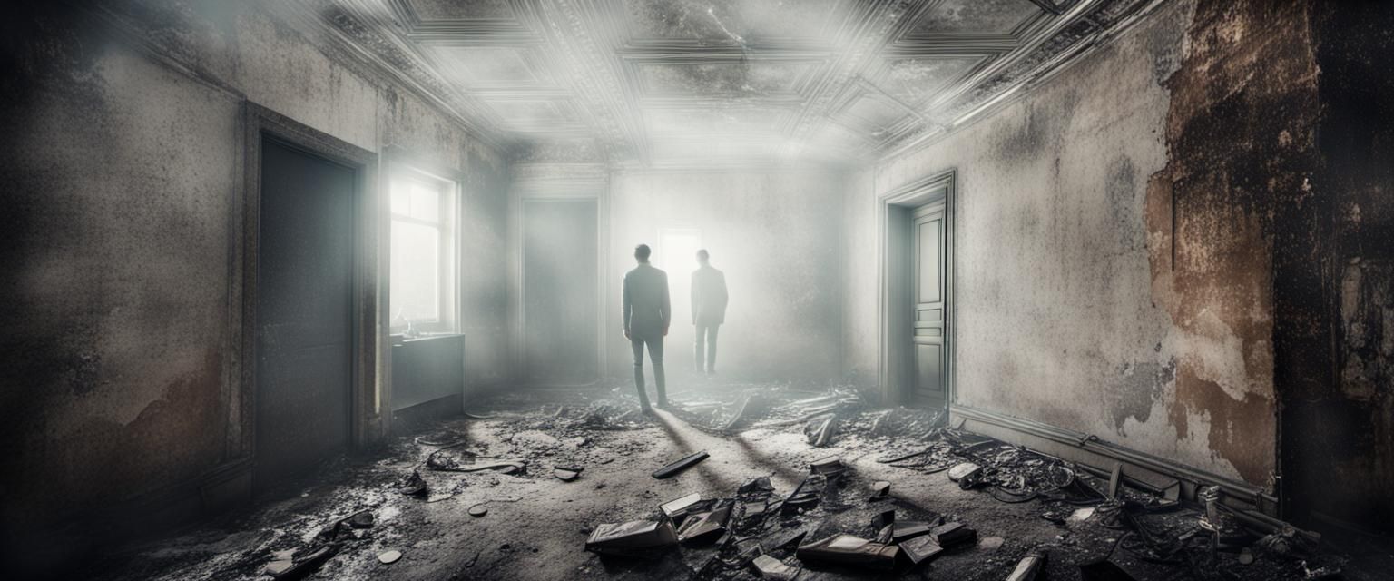 Sinister Figures Emerge in Misty Liminal Space