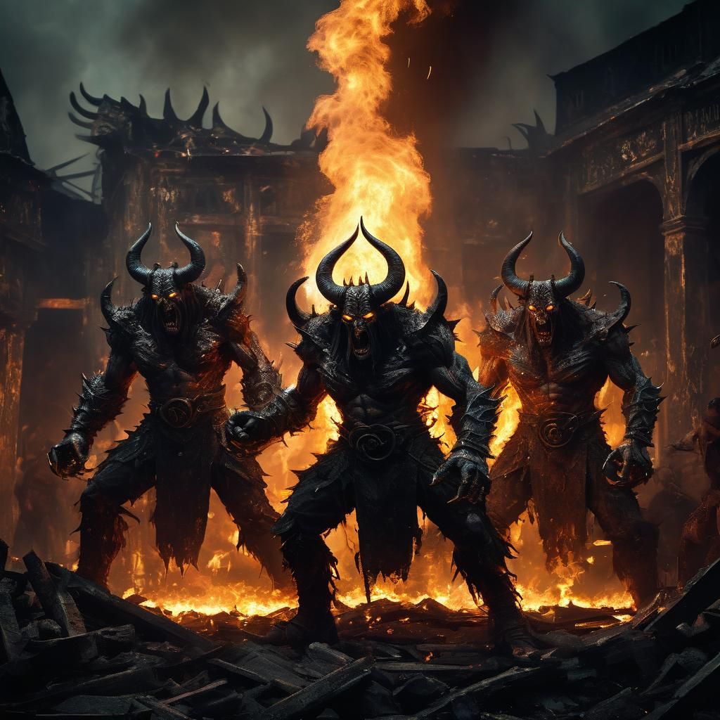 Infernal Forge: A Nightmarish Vision of Lost Souls