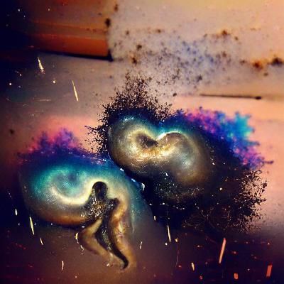 Celestial Stardust Souls in Cosmic Dance