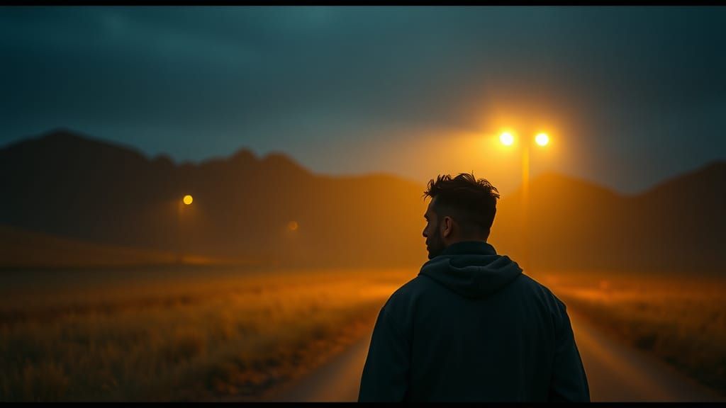 Dramatic Film Still in Cinematic Style