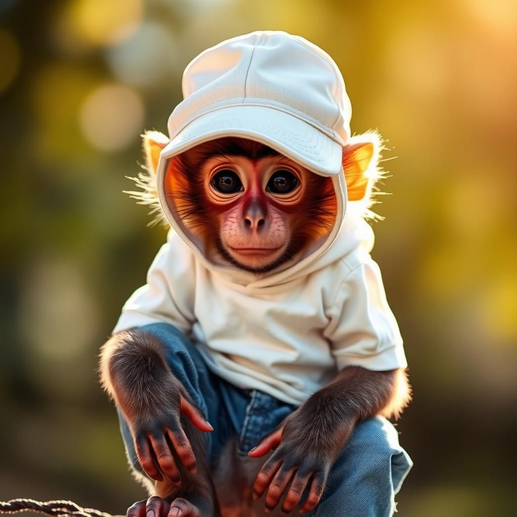 Monkey in Jeans: Adorable Wildlife Photography