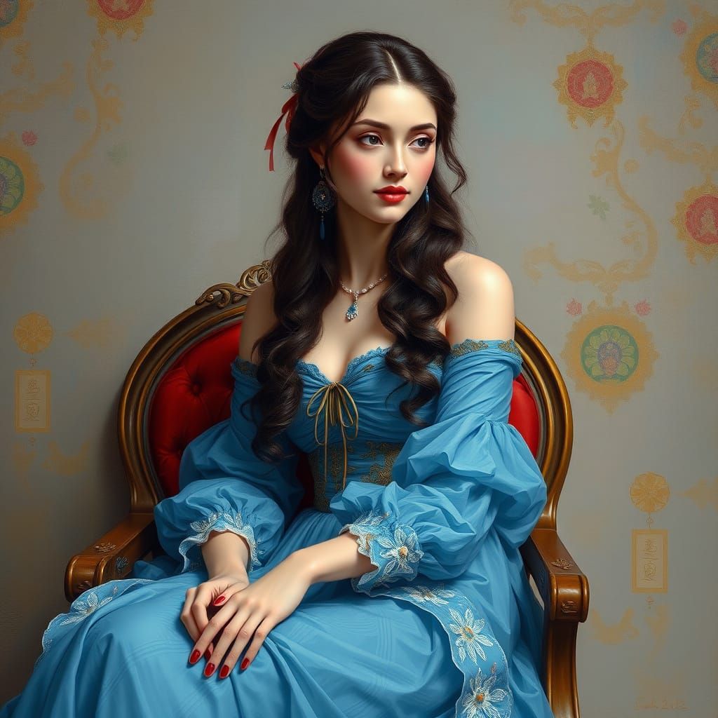 Princess Portrait in Romanticism Art Style
