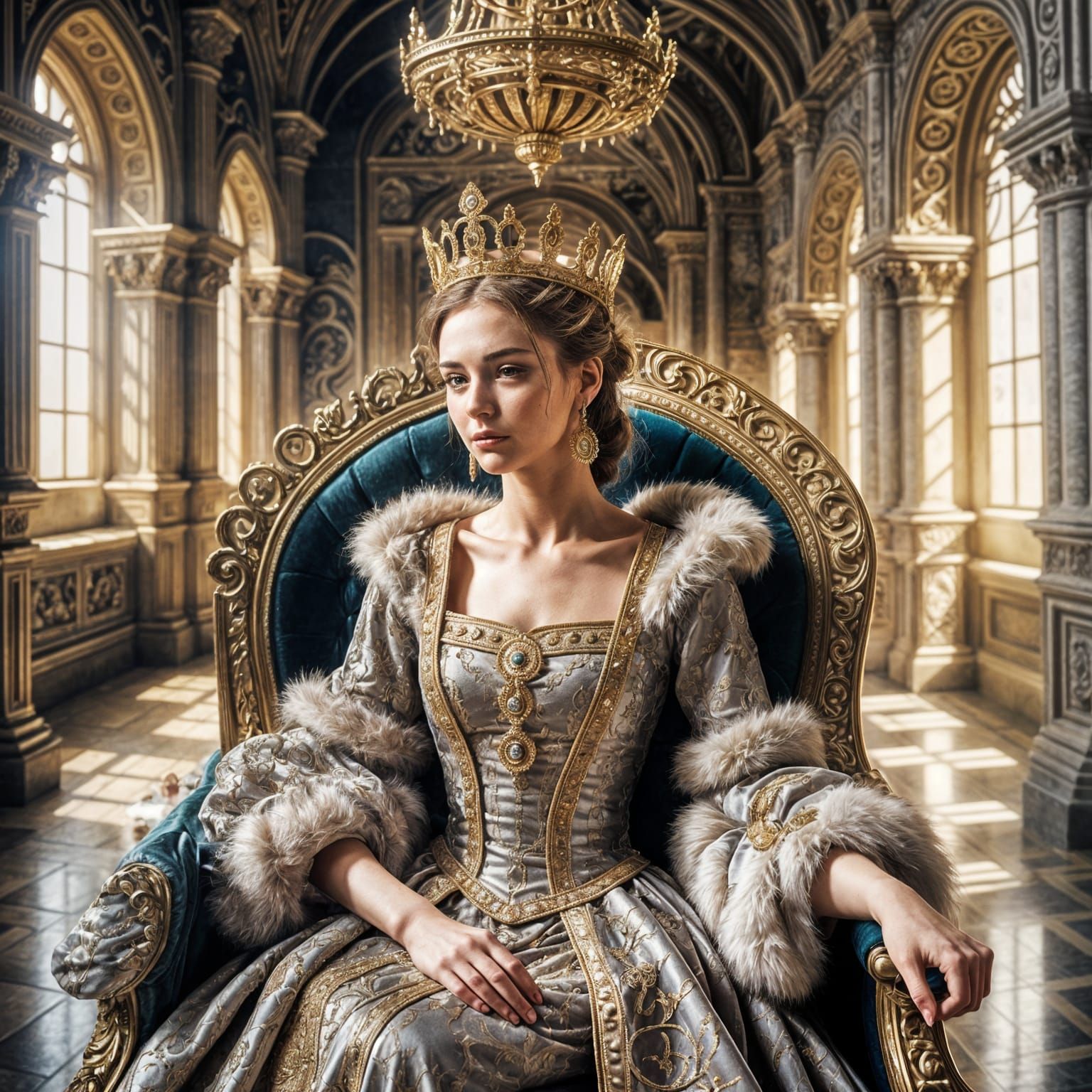 Young Queen with Volumetric Lighting