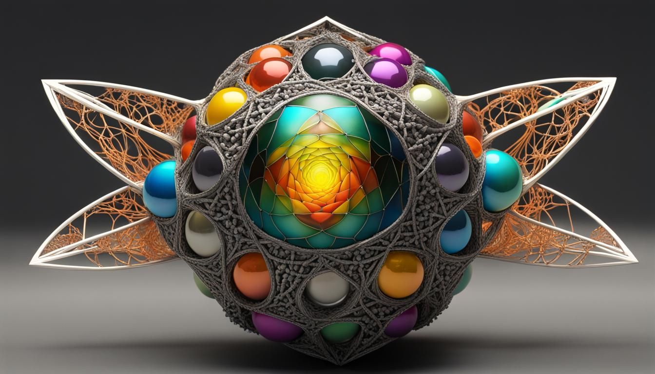 Fractal Flora with Quantum Zentangle Elements