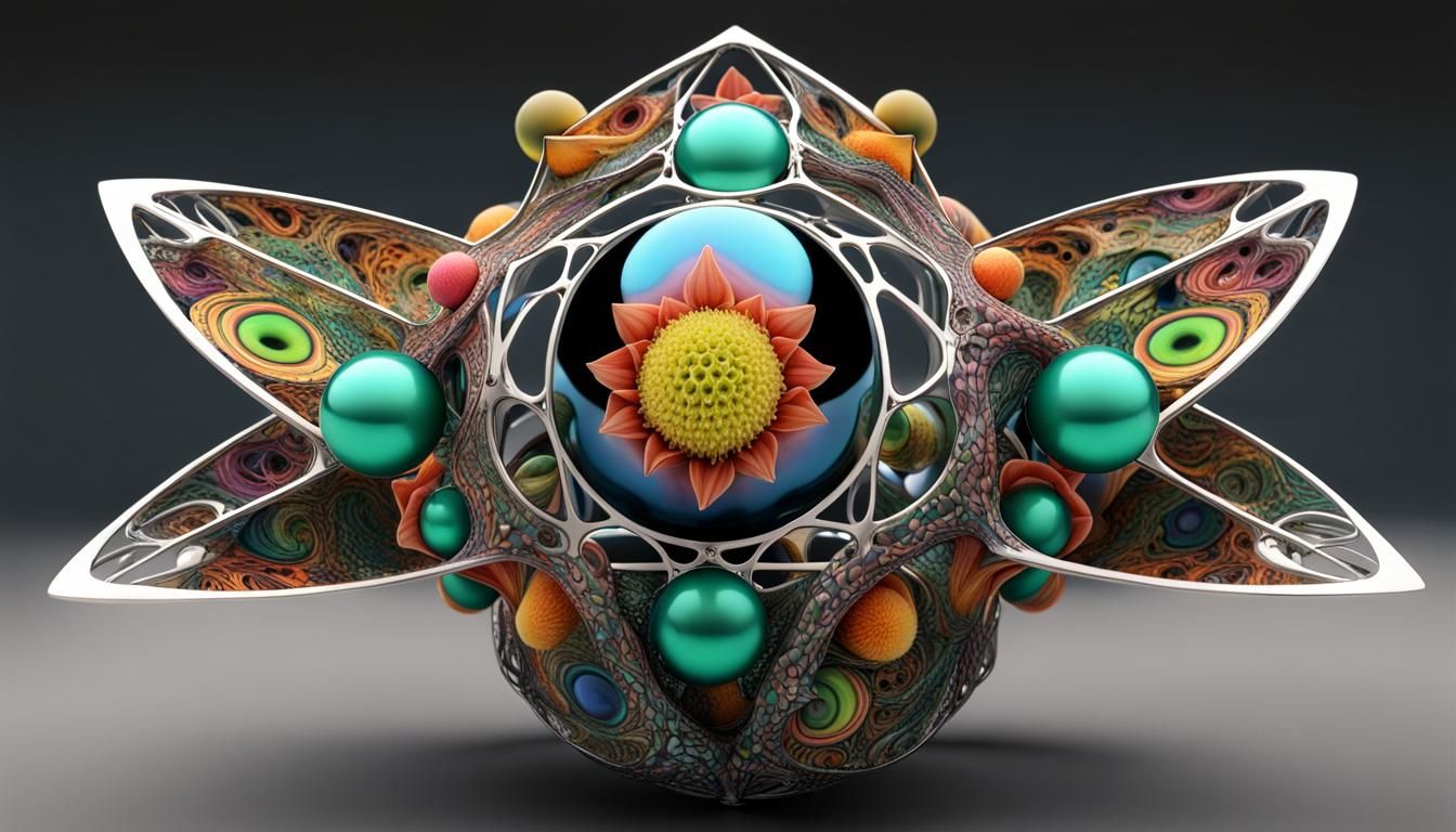 Abstract Fractal Design with Skeletal Elements