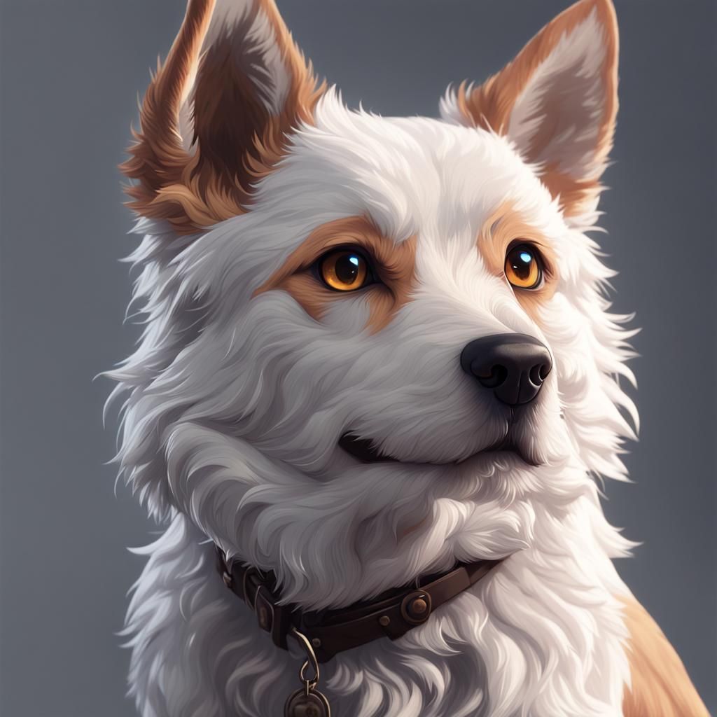 Dog Named Fred in 3D Anime Art Style