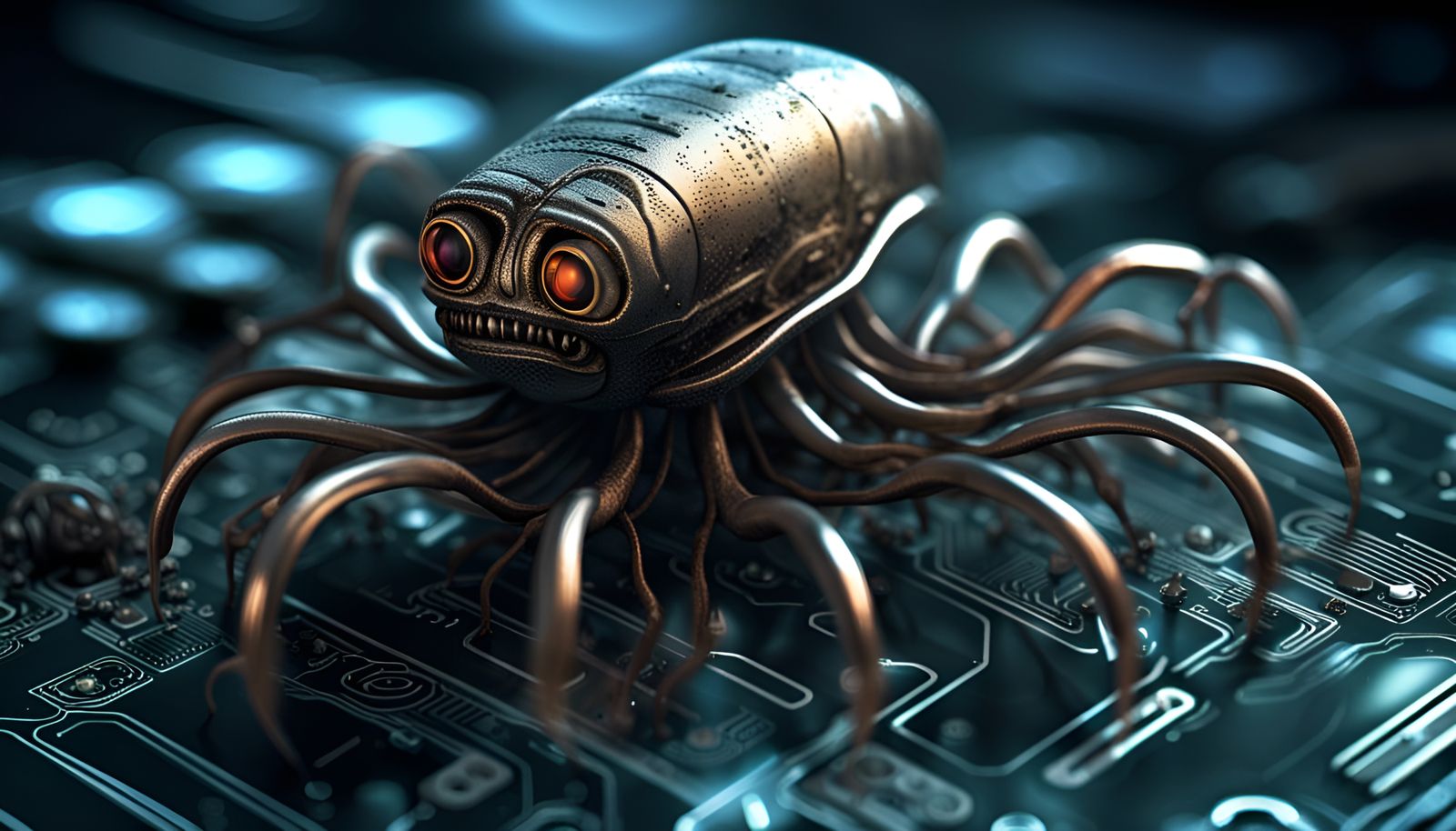 Mechanical Alien Insect in Sci-Fi Horror