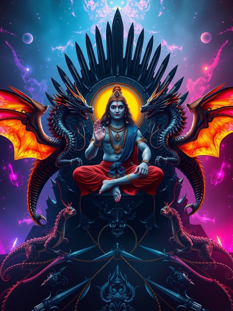 Psychedelic Shiva Dances Before the Iron Throne