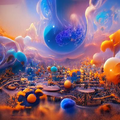 Atoms Colliding on an Endless Plain: Detailed Matte Painting