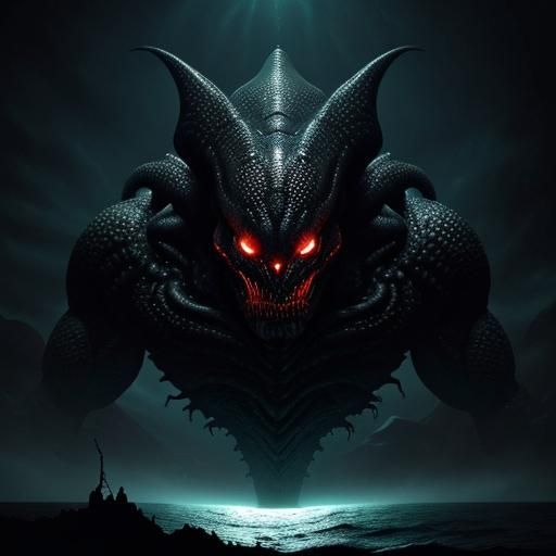 Colossal Bloop Cryptid Emerges in Cosmic Horror