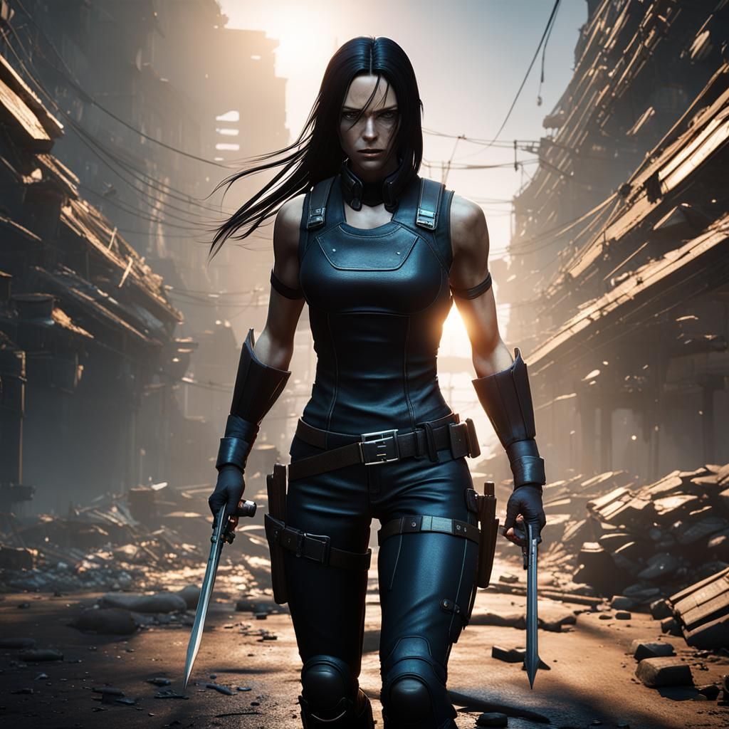 X-23 in 3D Game Cinematic Style