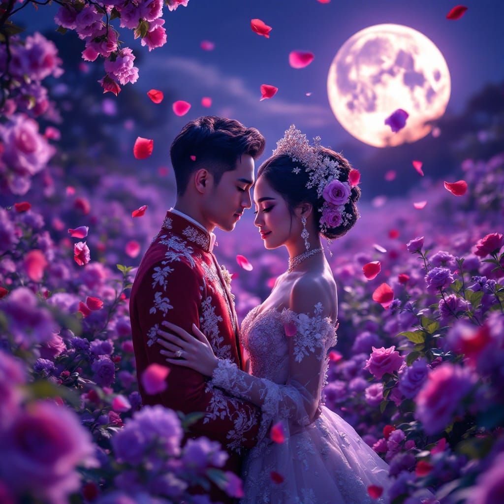 Moonlit Wedding in Purple Eden