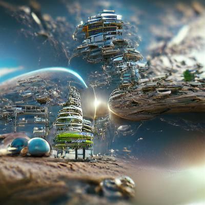 Futuristic Space Colony: Cinematic AI Render