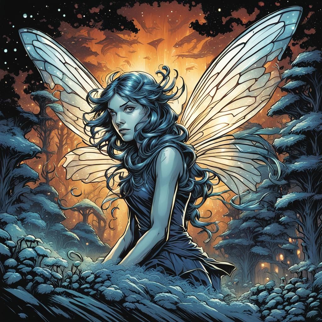 Fairy in Comic Book Art Style