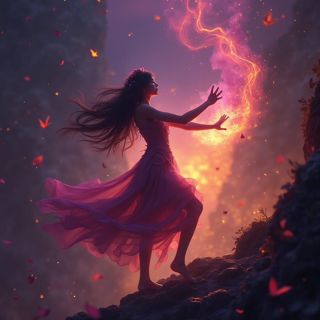 Ember Veil Rose: Dark Fantasy Art in Unreal Engine