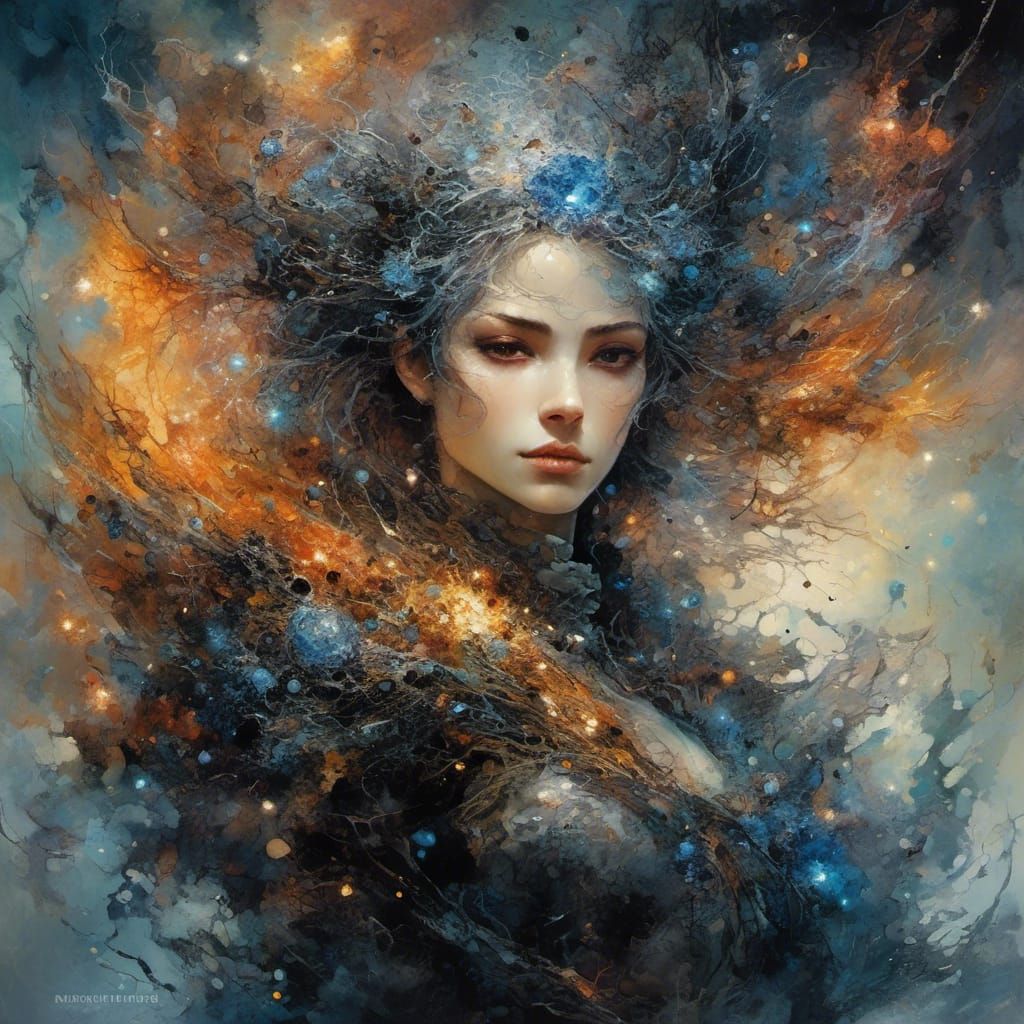 Abstract Vengeance: Neon Grunge Android Collage